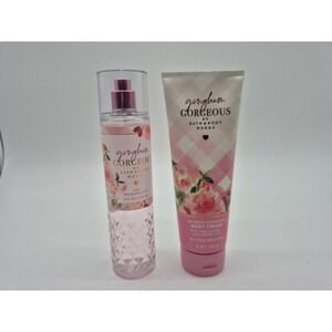 Bath & Body Works Gingham Gorgeous Body Mist & Body Cream 8 fl oz Set of 2